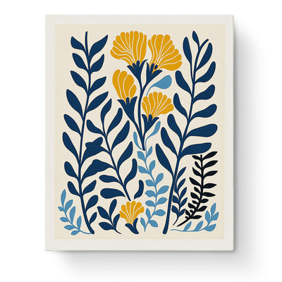 Floral Simplicity Minimalistic kit by miicreative. Features bold navy and gold floral motifs. Perfect for mindfulness and creativity.