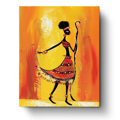 Enchanting African Woman with Magical Staff - miicreative - Paint by Numbers fixed Kit