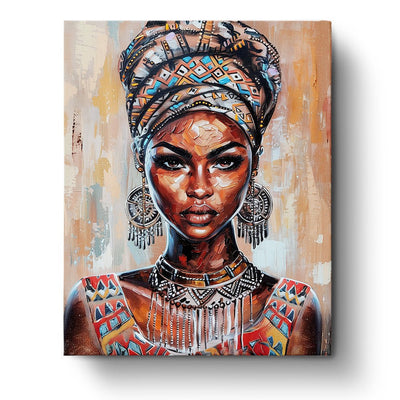 Majestic African Queen Portrait - miicreative - Paint by Numbers fixed Kit