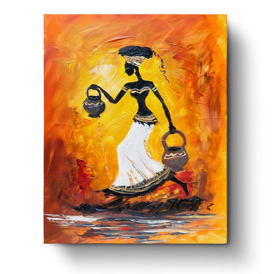 Majestic African Woman with Jugs - miicreative - Paint by Numbers fixed Kit