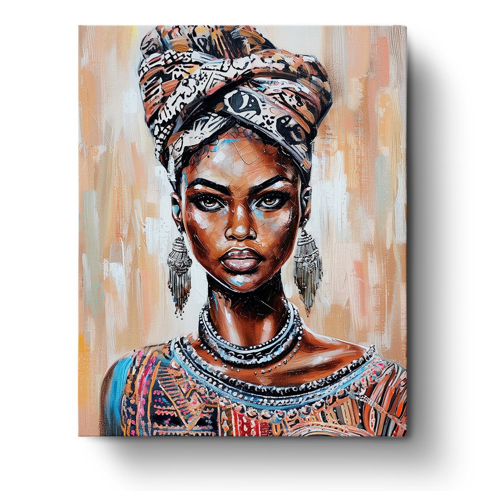 Majestic African Women Paint by Numbers Kit | Vibrant Tribal Art ...