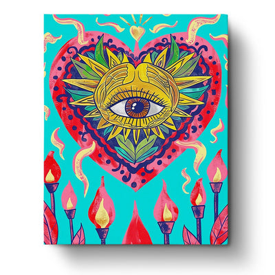 Mexican Heart Art - miicreative - Paint by Numbers Fixed Kit - Pre-designed Kit