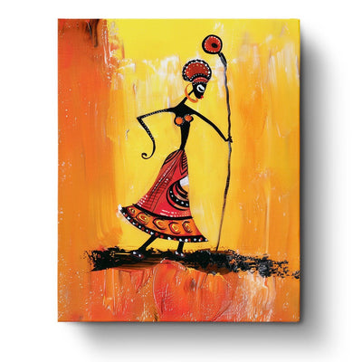 Mystical African Woman with Enchanted Staff - miicreative - Paint by Numbers Custom Kit