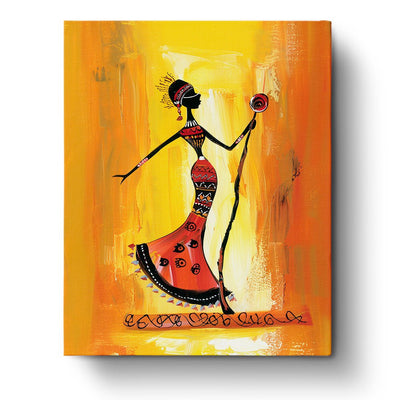 Regal African Woman with Staff - miicreative - Paint by Numbers fixed Kit